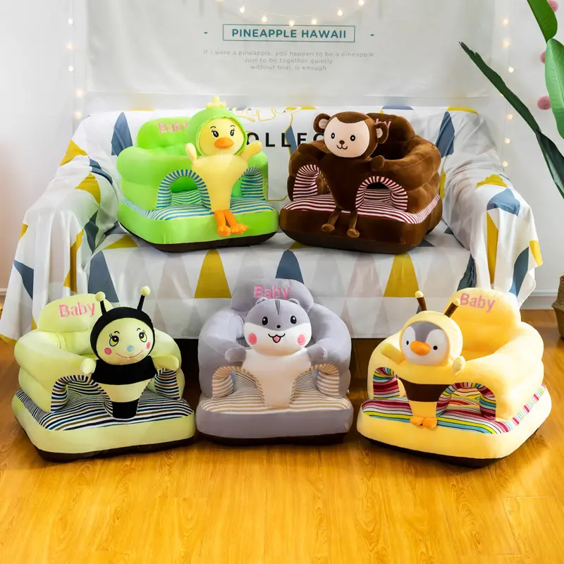 Hot Sale Baby Plush Seat Animal Sofa Bed Toy Skin Plush Sofa Cushion With Stuffed