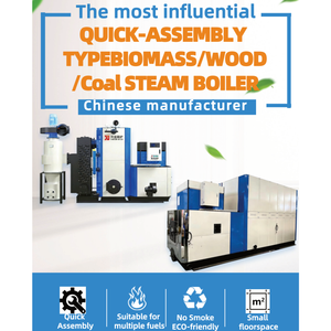 Chaudière à vapeur industrielle de 1200 kg à 1500 kg, demi-tonne, alimentée au charbon de biomasse et aux granulés de <span class=keywords><strong>bois</strong></span>, générateur de vapeur - Product Image 4