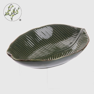Piatti per la cena in foglia verde ecologici in porcellana decorati con belle stoviglie naturali piatto profondo in foglia di Banana per Hotel e ristoranti - Product Image 3