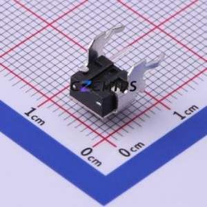 TS-1093A-A4B3-D2 Tactile Switch Through hole,6x6mm Switch Single Pole Single Throw Round Button Right Angle Insert 6mm - Product Image 2