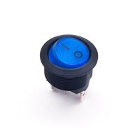 Interrupteur à bascule rond 6A 250V avec voyant lumineux 24VDC, fourni par l'usine