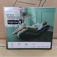Canapé gonflable en PVC floqué en forme de S, moderne, convertible, décontracté, siège de maison, couleur café, rose, accoudoir, chaise longue pour la maison