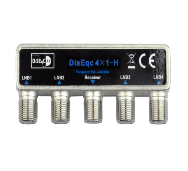Satellite Tv System DiSEqC signal Multi Switch Durable Professional 4 in 1 Out Satellite Multiswitch