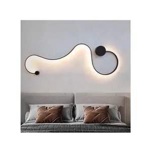 Nieuwe Decoratie Slaapkamer Bedlampje Led 20W Schansen Indoor Wandlampen Voor Woonkamer Lamp Minimalistische Postmoderne Warm Wit 90