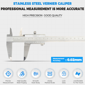 Calibradores Mecánicos de Precisión, Instrumentos de Medición <span class=keywords><strong>Vernier</strong></span>, Rango de 150 mm, Precisión de 0.02 mm, Calibradores <span class=keywords><strong>Vernier</strong></span> - Product Image 3