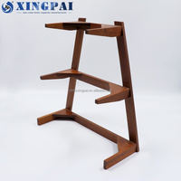 Équipement de buffet XINGPAI, support à gâteau en bois de Sapele naturel, support à gâteau à trois étages détachable pour mariage et fête