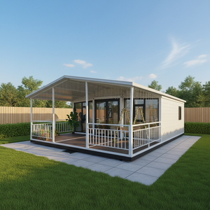Maison de conteneur moderne modulaire à deux étages de 20 pieds pour chantier de construction, bureau préfabriqué, pré-construit, salon préfabriqué, entrée - Product Image 2