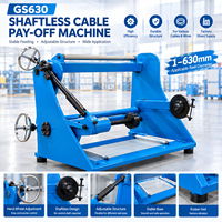 Machine à dérouler les câbles sans arbre GS630 avec frein de tension pour bobines de 500 mm et 600 mm