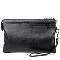 Dompet Kulit Pria Mewah Berkualitas Tinggi dengan Logo Kustom, Tas Selempang Desainer Fashion, Dompet Clutch untuk Pria