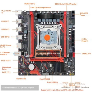 เมนบอร์ด Angxun X99D3P3 X99 รองรับ DDR3 128GB แบบดูอัลแชนแนล สำหรับเดสก์ท็อป เกมมิ่ง มัลติ-ทัคกิ้ง ชิปเซ็ต X99 ซีรีส์ V3 V4 รองรับ Hi - Product Image 2