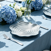 Assiettes de présentation spirales personnalisables de style américain avec finition brillante pour les fêtes de fin d'année et les mariages, colorées