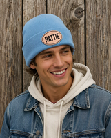 Bonnet d'hiver tricoté personnalisé de marque OEM en gros, avec logo en cuir de haute qualité, bonnet décontracté chaud