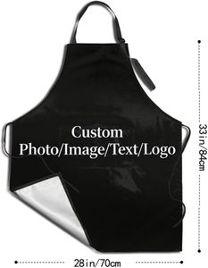 Adjustable Custom Logo Cotton Polyester Pure Color Black Cooking Food <b>Aprons</b> <b>Kitchen</b> Man <b>Women</b> Garden Bib Chef - Product Image 4