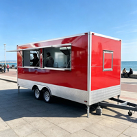 Nouvelle conception de remorque alimentaire carrée avec panneaux muraux et de plafond intérieurs en composite d'aluminium pour les stands de nourriture des marchés nocturnes