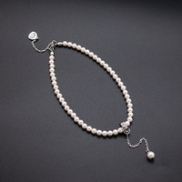 Collier en perles en forme de Y pour femmes, pendentif géométrique minimaliste de luxe léger, bijoux à la mode, vente en gros