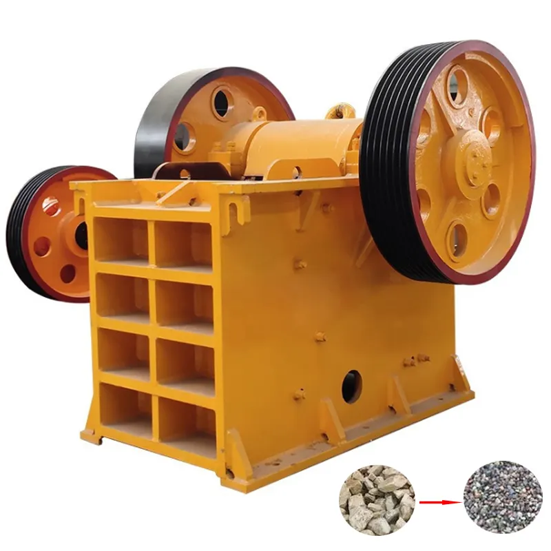Mesin penghancur batu primer dan sekunder, mesin penghancur batu granit tipe rahang untuk mesin tambang