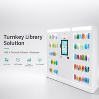 Meubles de bibliothèque HAUMR, casier intelligent, armoire de livraison à distance, borne de prêt de livres 24h/24 et 7j/7 avec détection RFID et écran tactile