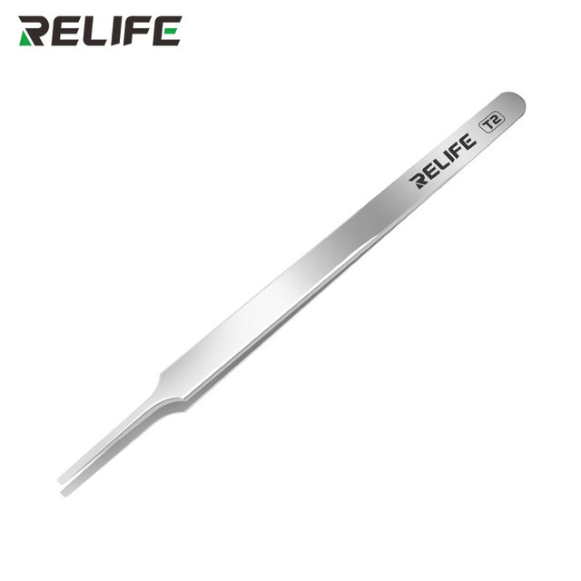 RELIFE T2 Extended Flat-round-tip Tweezers