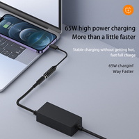 DC USB Typ-C Stromadapter Konverter Laptop-Stromanschluss DC-Buchse auf USB-C-Stecker Adapter für MacBook Lenovo HP 65W