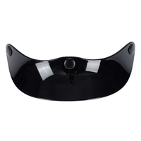 Visière de casque à trois boutons de style rétro japonais pour casques de style rétro