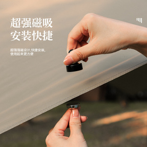 Hike Mount Magnetic <b>Hook</b> Metal Strong <b>Magnet</b> For Tents Tarpaulins Camping Lights Outdoor Use - Product Image 1