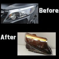 Feux avant HETOP Vito W447 2016-2025 Mise à niveau Nouveau design Lentille de projecteur de pluie de météores Rétrofit Classe S Maybach LED pour Benz
