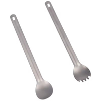 Spork à long manche en titane de haute qualité | Parfait pour remuer lors de la cuisson à l'extérieur multi-usages pour le camping