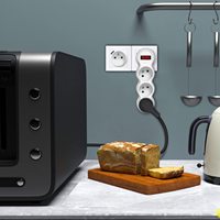 Adaptateur de prise électrique française de type E à 3 voies Pheiyon CE RoHS, 16A 230V 3680W, interrupteur mural, sécurité enfant, maison, cuisine