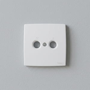 Pannello di finitura con 2 connettori TV-R (5441) - Bianco ABS - Product Image 3