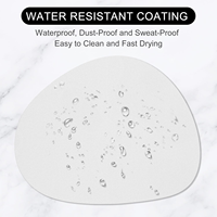 Tapis de souris rond en caoutchouc antidérapant blanc, résistant à l'eau, accessoire informatique pour la maison, le bureau et les voyages, en stock