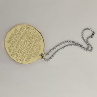 Pendentif de voiture islamique Ayat Kursi en acrylique fait main, style Art Déco, 5x5cm, respectueux de l'environnement, haute qualité, pour la décoration de la maison