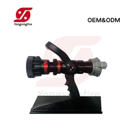 Lance d'incendie à poignée pistolet en aluminium 115-230-360-475 LPM, lance d'incendie réglable à poignée pistolet avec raccord Guillemin 45 mm pour incendies forestiers