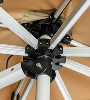Nouvel Arrivage – Parasol Cantilever Pliant Hydraulique de 3 m – Robuste pour Terrasse, Jardin et Hôtel