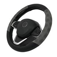 Housse de volant de voiture universelle en cuir PU à design squeletté, vente en gros OEM