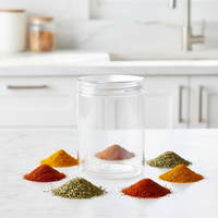 Bocaux en plastique PET transparents en forme de spirale de 100 ml à 700 ml, de qualité alimentaire, avec couvercle à vis, pour bonbons, biscuits, gelée, chocolat
