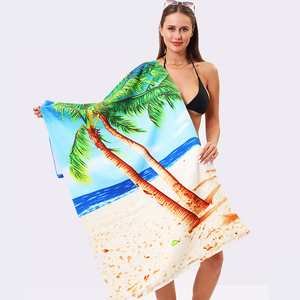 Prêt à expédier vente chaude 70x140cm populaire hawaïen Rectangle microfibre serviette de plage sans sable serviette - Product Image 2