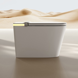 WC intelligent blanc pour salle de bain, à poser au sol, avec bidet intégré, automatique, de luxe - Product Image 1