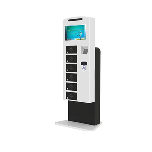 Bornes de recharge publics sur pied, à commande informatique, avec lecteur de carte bancaire et casiers sécurisés APC-06B - Product Image 1