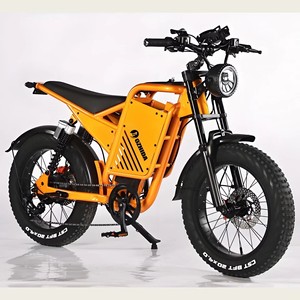Vélo Électrique Urbain Style Rétro Black Knight avec Pneu Neige 20*4, Batterie Lithium 48V 15Ah et Moteur Brushless à Moyeu Arrière - Product Image 5