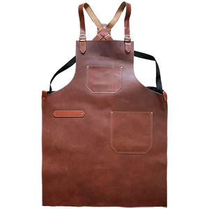بو الجلود شواء مريلة مريلة قابل للتعديل المطبخ واللحام سترة واقية من الجلد الناعم معطف واقية للتنظيف - Product Image 1