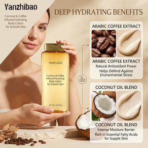 Loción Corporal Suave Personalizada de Coco y Café, Aumenta la Humedad de la Piel y Mejora la Sequedad - Product Image 3