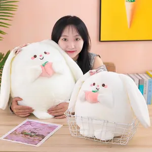 स्टॉक नया खरगोश छोटा आड़ू जानवर भरवां गुड़िया आलीशान खिलौना रचनात्मक खरगोश बच्चों की तकिया गुड़िया चिथड़े गुड़िया जन्मदिन का उपहार महिला