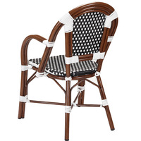 Chaise d'extérieur en rotin au design moderne, restaurant, bistrot français, Offre Spéciale résistant aux UV par tous les temps pour la cuisine