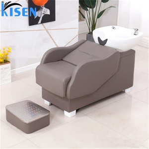 Kisen Modern High <b>End</b> Luxury Sitting Lying Massage Furniture Washing <b>Bed</b> Shampoo Chair With Ceramic Bowl for Sale - Product Image 4