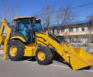 Retroexcavadora 4x4, Maquinaria para Movimiento de Tierras, Cargadora Frontal y Retroexcavadora Diésel, Mini Retroexcavadora Remolcable - Product Image 1