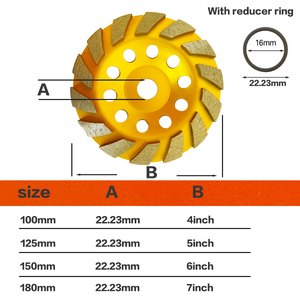 Diamantata coppa ruota <span class=keywords><strong>Turbo</strong></span> disco per cemento granito marmo muratura mattoni si adatta pergolato da 7/8 pollici