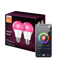 Tuya 9W/15W WiFi LED Smart RGBCCT Ampoule App Contrôleur avec E14/E27/B22 Réflecteur en plastique Base AC200-240V/AC100-130V