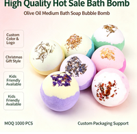 Bombe de bain personnalisée en gros, bombe de bain moussante, savon de bain à l'huile, savon de bain moyen