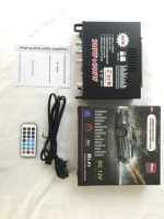 Amplificateur audio domestique et automobile OEM ODM avec logo gratuit, AV-298BT HIFI sans fil BT 2.0, amplificateur numérique, décodeur MP3, fonction radio, en plastique
