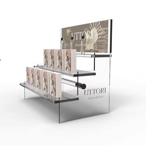 Exhibidor Acrílico Transparente para Maquillaje, con Base Curva y Redonda, 3 Niveles, Moderno y Clásico, Personalizable - Product Image 4